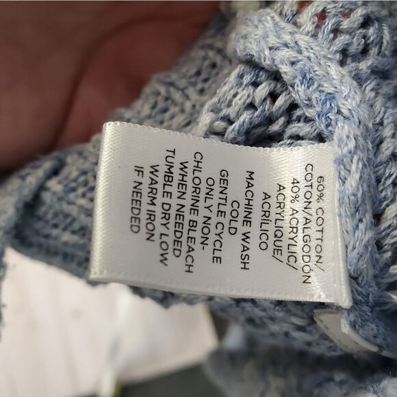 LOU & GREY blue sweater ombre knit crew neck top M - Picture 6 of 6